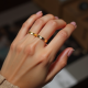 Gold-Plated Stackable Rings in Geometric Shape