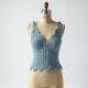 Crochet Cami Top with V-Neck