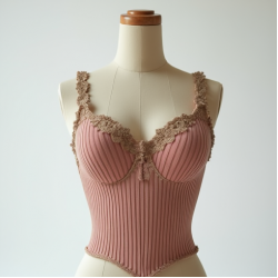 Striped Bustier Top in Vintage Floral