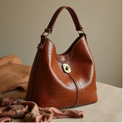 Vintage Hobo Bag with Twist Lock