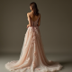 Floral Evening Gown with V-Neckline