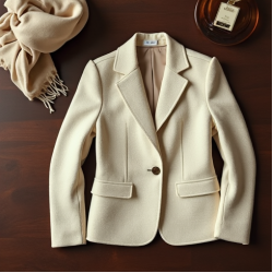 Casual Bouclé Jacket with Notch Lapel