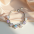 Crystal Charm Bracelet in Opal Tint