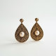 Vintage-Inspired Drop Earrings in Antique Finish
