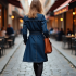 Denim Cardigan Coat with Belt Closure