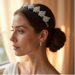 Rhinestone Crystal Hairband with Cubic Zirconia
