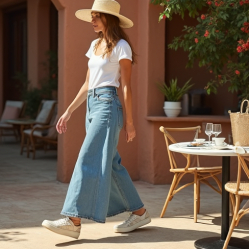 High-Waisted Maxi Skirt in Light Wash