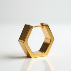 Geometric Hoop Earrings in Geometric Shape