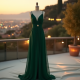 Chiffon Slit Maxi Dress with Slit Detail