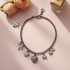 Dainty Charm Bracelet in Antique Finish