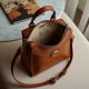 Vintage Shoulder Bag with Twist Lock
