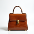 Embossed Top-Handle Bag in Crocodile Pattern