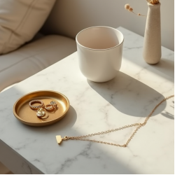 Minimalist Layered Necklace in Geometric Shape