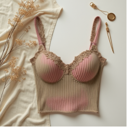 Striped Bustier Top in Vintage Floral
