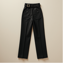 Tailored Paperbag Pants with Matching Belt