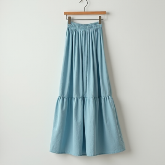 Casual Maxi Skirt in Pastel Color