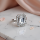 Rhinestone Cocktail Ring with Cubic Zirconia