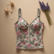 Printed Cami Top with Pearl Buttons