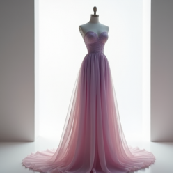 Ethereal Evening Gown in Pastel Shades