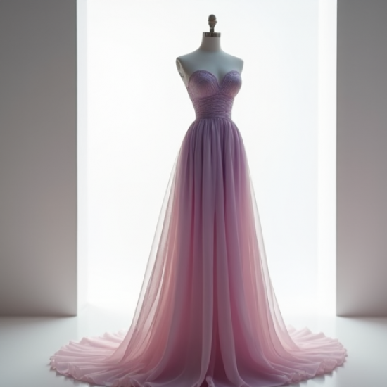 Ethereal Evening Gown in Pastel Shades