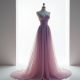 Ethereal Evening Gown in Pastel Shades