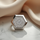 Geometric Cocktail Ring in Geometric Shape