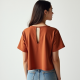 Crop Tunic Top with Keyhole Back