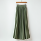 Flowy Maxi Skirt in Pleated Satin