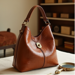 Vintage Hobo Bag with Twist Lock