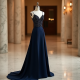 A-Line Evening Gown with Slit Detail