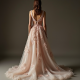 Floral Evening Gown with V-Neckline