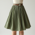 Satin Mini Skirt in Pleated Satin