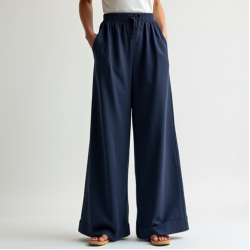 Wide-Leg Trousers with Elastic Waist