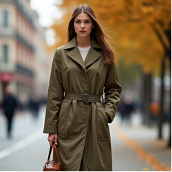 Quilted Cardigan Coat with Belt Closure