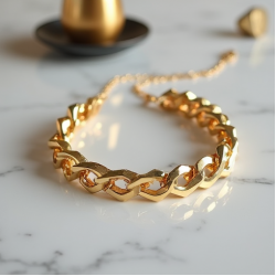 Minimalist Chain Bracelet in Geometric Shape