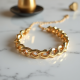 Minimalist Chain Bracelet in Geometric Shape