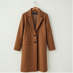 Tailored Duster Coat with Notch Lapel