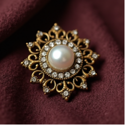 Statement Statement Brooch in Antique Finish