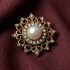 Statement Statement Brooch in Antique Finish