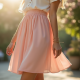 Flowy Mini Skirt in Pastel Color