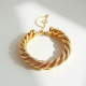 Gold-Plated Chain Bracelet with Twisted Detail