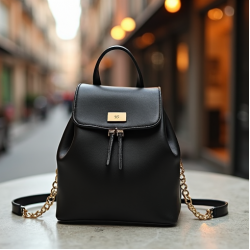 Mini Mini Backpack with Gold Chain