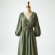 Ethereal Peasant Dress with Slit Detail