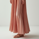 Satin Maxi Skirt in Pleated Satin
