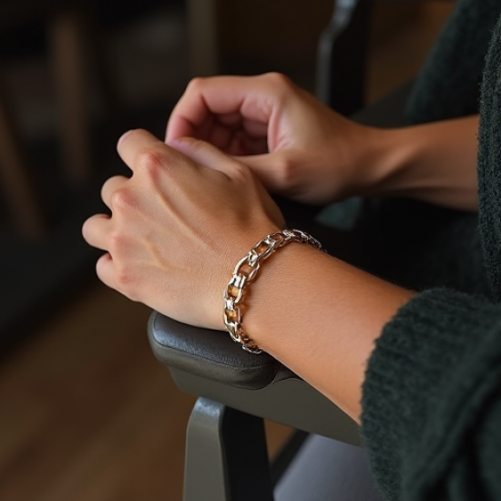 Minimalist Chain Bracelet in Geometric Shape