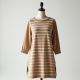 Striped Tunic Top in Solid Neutral