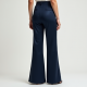 Casual Flare Jeans in Pleated Satin