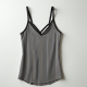 Striped Cami Top with V-Neck