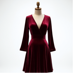 A-Line A-Line Party Dress with V-Neckline