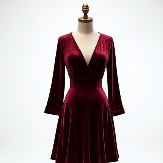 A-Line A-Line Party Dress with V-Neckline